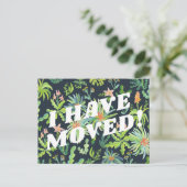 動く告知ジャングルカラフルボタニカル ポストカード (スタンド正面)