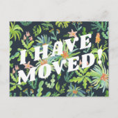 動く告知ジャングルカラフルボタニカル ポストカード (正面)