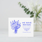 動く告知ワイルドフラワーブーケ可愛いドードル ポストカード (スタンド正面)