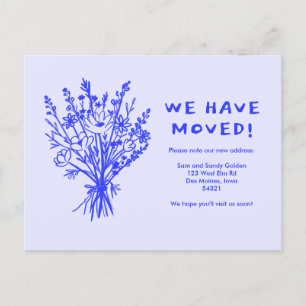 動く告知ワイルドフラワーブーケ可愛いドードル ポストカード