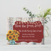 動く告知 – 玄関ドアを閉めろ！ 案内状 (スタンド正面)