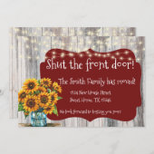 動く告知 – 玄関ドアを閉めろ！ 案内状 (正面/裏面)