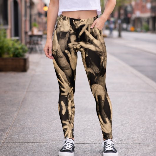 動く手の異常なパターン レギンス