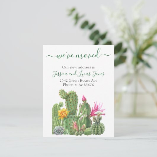 動く発表サボテンの多肉咲き 案内状 (スタンド正面)