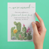 動く発表サボテンの多肉咲き 案内状