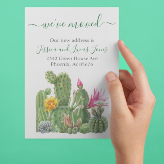 動く発表サボテンの多肉咲き 案内状