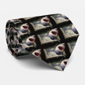 動く素晴らしタイリングのネクタイに白いサメ ネクタイ (ロール)