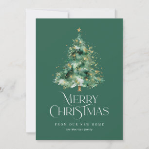 動く緑のクリスマスツリーの写真 シーズンカード