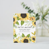  動く黄ひエレガントまわり水色フローラ 案内ポストカード (スタンド正面)