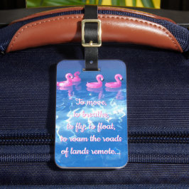 動く、呼吸する…トラベ感動的ル引用文 ラゲッジタグ