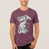 動オーガニックき超現実主義抽象芸術アートイメージ トライブレンドＴシャツ (正面)