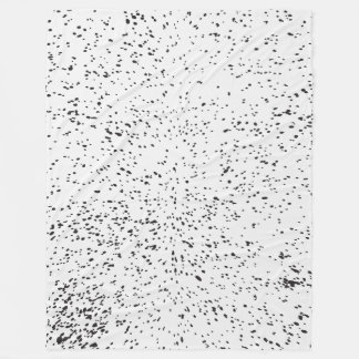 動グランジ物用白黒インク（ばちゃばちゃ）跳ねるプリント フリースブランケット
