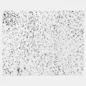 動グランジ物用白黒インク(ばちゃばちゃ)跳ねるプリント フリースブランケット (正面(横))