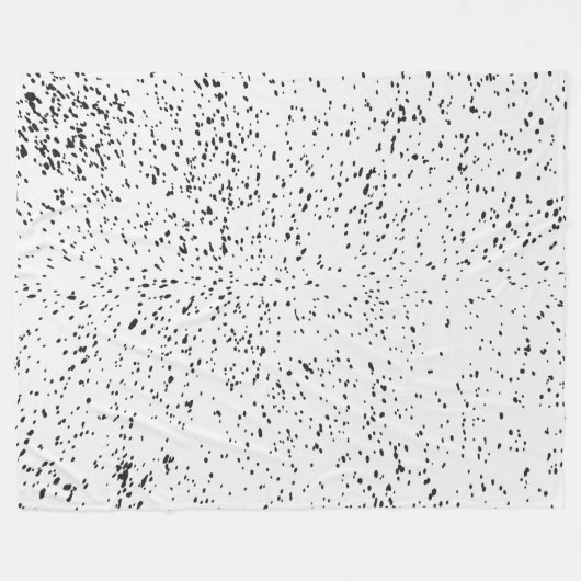 動グランジ物用白黒インク(ばちゃばちゃ)跳ねるプリント フリースブランケット (正面(横))