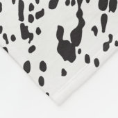 動グランジ物用白黒インク(ばちゃばちゃ)跳ねるプリント フリースブランケット (角)