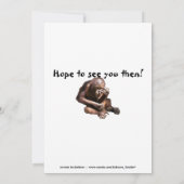 動ユーモアのある物おもしろいパーティー 招待状 (裏面)