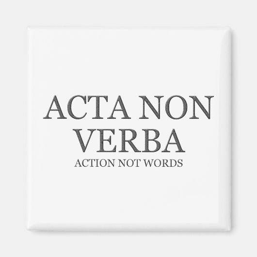 動作が単語ではない – 暗 マグネット (正面)