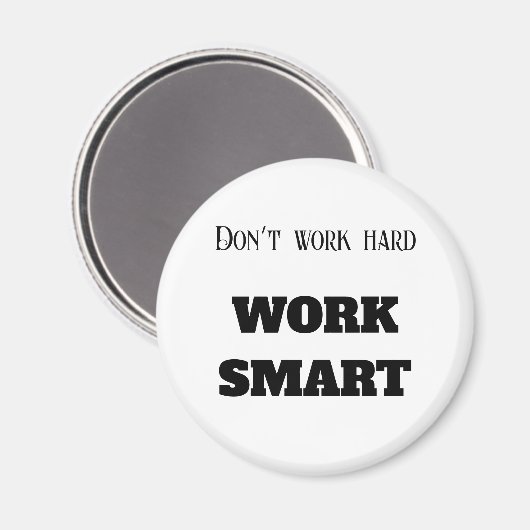 動作しない懸命作業頭が切れるやる気を起こさせる文字ゴール マグネット (正面/裏面)