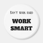 動作しない懸命作業頭が切れるやる気を起こさせる文字ゴール マグネット (正面)