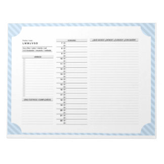 動作と共に日スペインの々のスケジュール ノートパッド