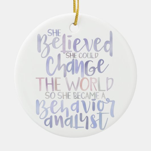 動作アナリストオーナメント、動作アナリストのギフト、 セラミックオーナメント (正面)