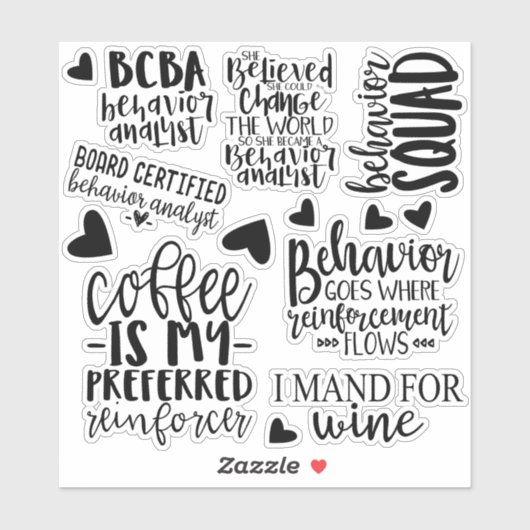 動作アナリストステッカー、BCBA、BCBA シール (シート)