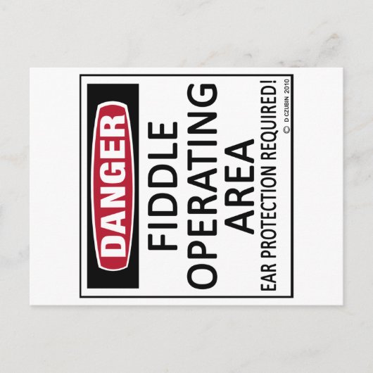 動作領域のバイオリン ポストカード (正面)