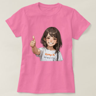 動保く女性のTシャツ – グラフィックおもしろいシャツ –  Tシャツ