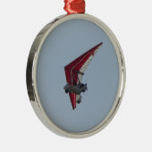 動力を与えられたハンググライダー メタルオーナメント (右)