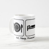 、動力を与えられたパラグライダー食べて下さい、眠らせて下さい コーヒーマグカップ (正面左)