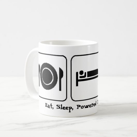 、動力を与えられたパラグライダー食べて下さい、眠らせて下さい コーヒーマグカップ (正面左)