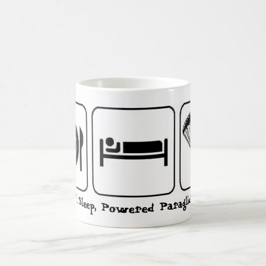 、動力を与えられたパラグライダー食べて下さい、眠らせて下さい コーヒーマグカップ (中央)