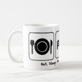 、動力を与えられたパラグライダー食べて下さい、眠らせて下さい コーヒーマグカップ (左)