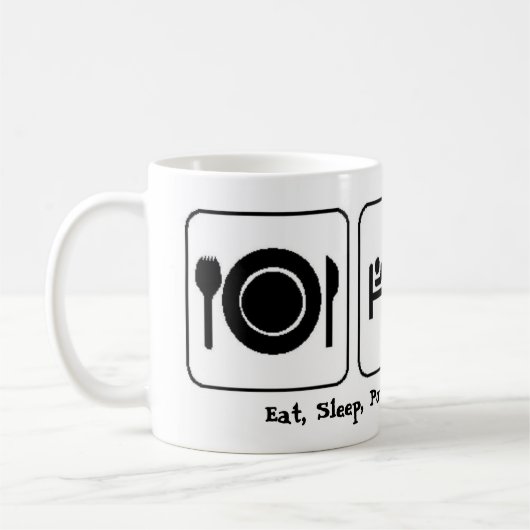 、動力を与えられたパラグライダー食べて下さい、眠らせて下さい コーヒーマグカップ (左)