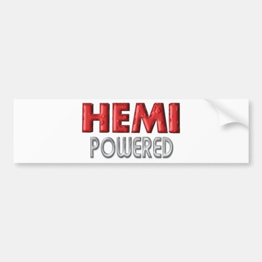 動力を与えられるHEMI バンパーステッカー (正面)