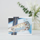 動力を用いた太陽の宇宙ステーションの断面 ポストカード (スタンド正面)