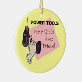 動力工具は女の子で親友です セラミックオーナメント (右)
