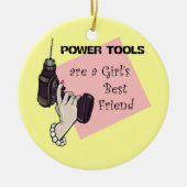 動力工具は女の子で親友です セラミックオーナメント (正面)