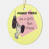 動力工具は女の子で親友です セラミックオーナメント (左)
