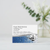 動力洗浄及び圧力洗浄サービス 名刺 (スタンド正面)