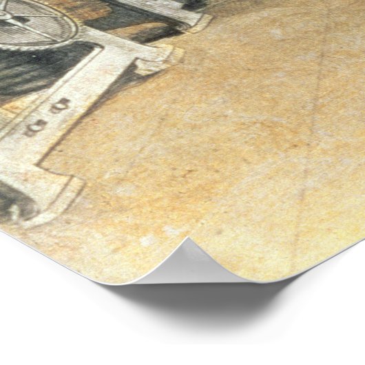 動力織機織， 1834 ポスター (角)