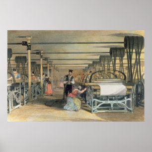 動力織機織， 1834 ポスター