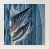 動威厳のある中のザトウクジラ ジグソーパズル (横)