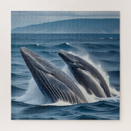 動威厳のある中のザトウクジラ ジグソーパズル