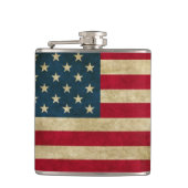 動揺してでグランジな米国旗 フラスク (正面)