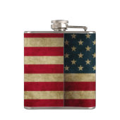 動揺してでグランジな米国旗 フラスク (裏面)