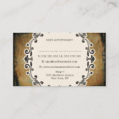 動揺してでグランジな美容師のアポイントメントカード 予約カード (裏面)