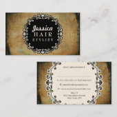 動揺してでグランジな美容師のアポイントメントカード 予約カード (正面/裏面)