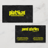 動揺してでグランジな金属の建築 名刺 (正面/裏面)