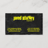 動揺してでグランジな金属の建築 名刺 (裏面)